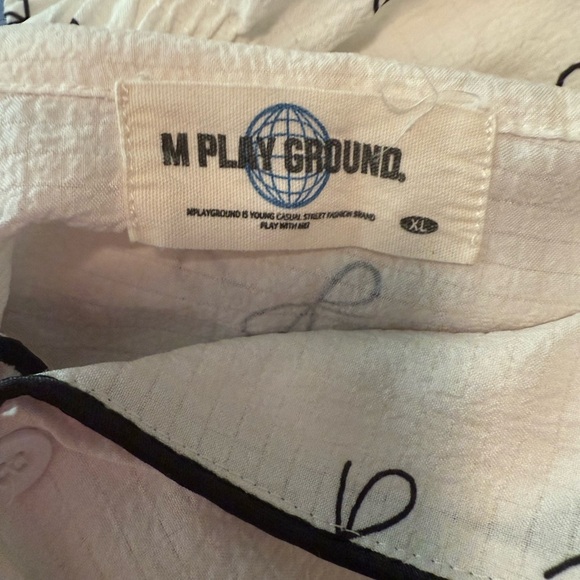 Women's Cream Pajama Set with Black Accents - Picture 5 of 6